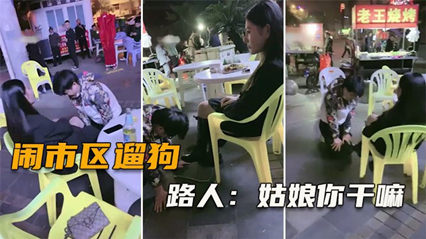 网爆闹市区遛狗 把路人给看傻了，纷纷表示牛逼（完整版） 海报