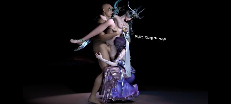 3D•[VAM] 雙飛云曦和柳神 [無修正] 海报