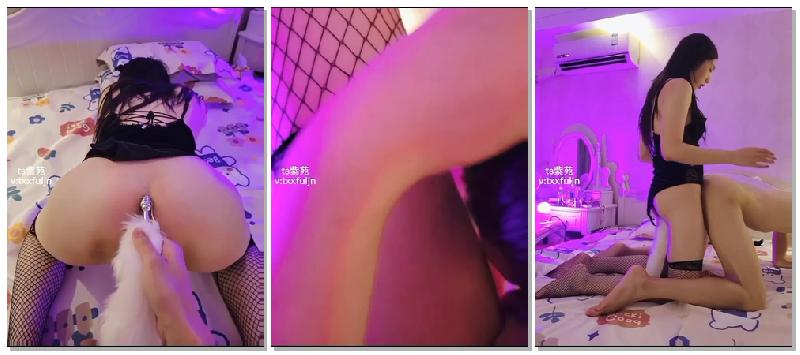 ⚫️⚫️高能预警！极品身材颜值巅峰！比女人还好看超骚外围T娘【紫苑】私拍，直男最爱mp4_ (8) 海报