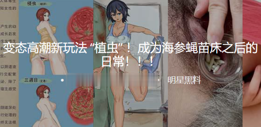 变态高潮新玩法 “植虫” ！成为海参蝇苗床之后的日常！！！ 海报